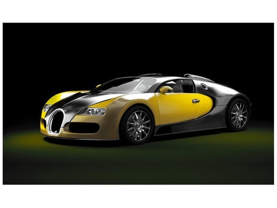 Fototapeta, Żółte Bugatti Veyron, 9 elementów, 402x240 cm Oobrazy