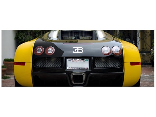 Fototapeta, Żółte Bugatti Veyron - Axion23, 2 elementów, 268x100 cm Oobrazy