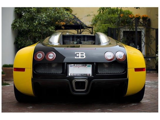 Fototapeta, Żółte Bugatti Veyron - Axion23, 8 elementów, 368x248 cm Oobrazy