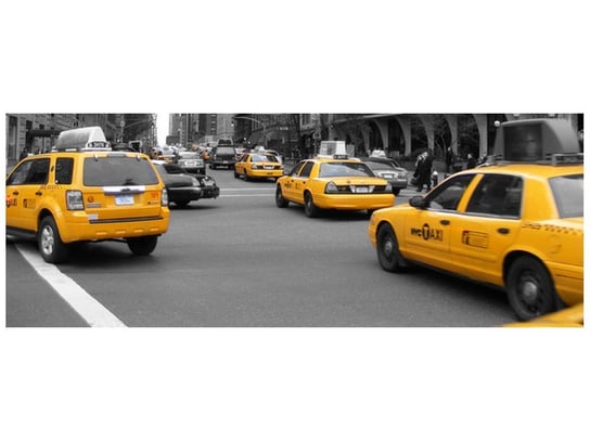 Fototapeta, Żółte taksówki - CJ Isherwood, 2 elementów, 268x100 cm Oobrazy