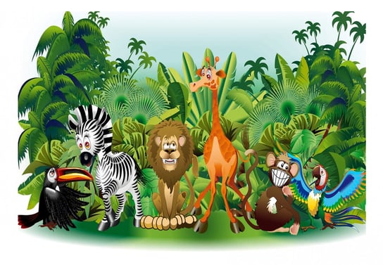 Fototapeta, Zwierzęta dżungli, 150x105 cm DecoNest