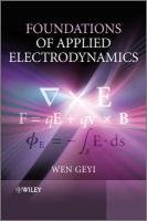 Foundations of Applied Electrodynamics Geyi Wen