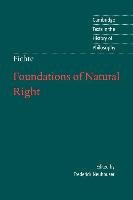 Foundations of Natural Right Fichte Johann Gottlieb