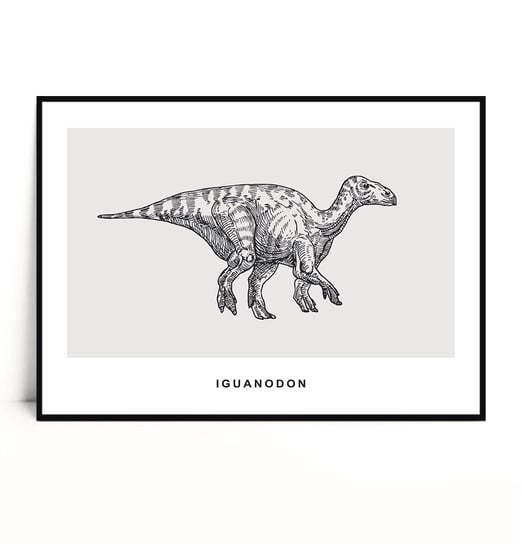 Fox Art Studio, Plakat Iguanodon, wymiary 21x29,7 cm FOX ART STUDIO