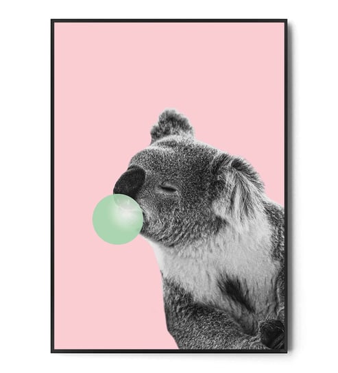 Fox Art Studio, Plakat Koala, Bubble Gum wymiary 21x29,7 cm FOX ART STUDIO