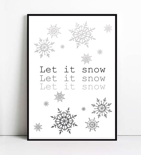 Fox Art Studio, Plakat Let It Snow,  wymiary 29,7x42 cm FOX ART STUDIO