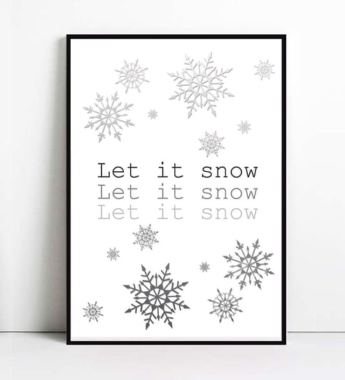 Fox Art Studio, Plakat Let It Snow,  wymiary 50x70 cm FOX ART STUDIO