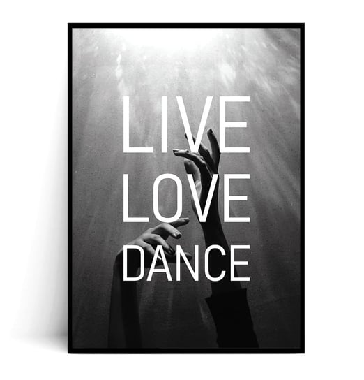 Fox Art Studio, Plakat, Live Love Dance, wymiary 40x50 cm FOX ART STUDIO