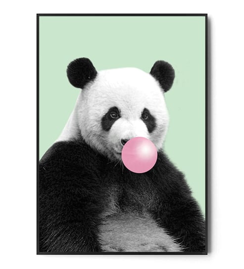 Fox Art Studio, Plakat Panda, Bubble gum, wymiary 30x40 cm FOX ART STUDIO