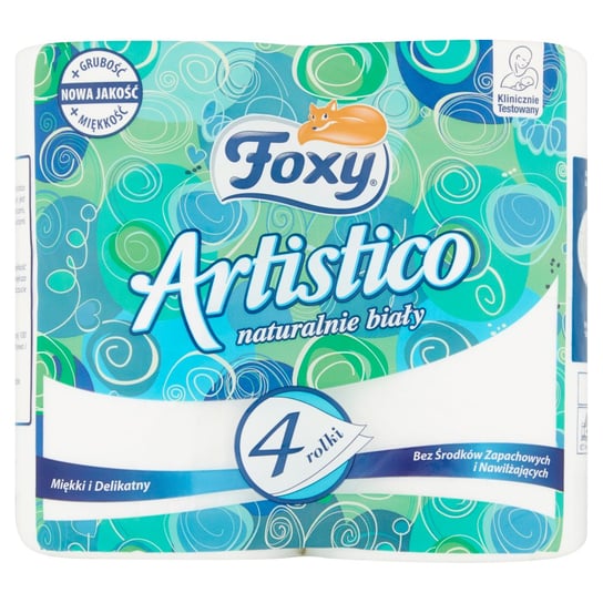 Foxy Artistico Papier toaletowy naturalnie biały 4 rolki Foxy