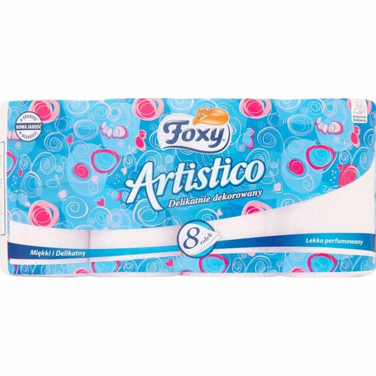 Foxy Artistico papier toaletowy różowy 8 rolek Foxy