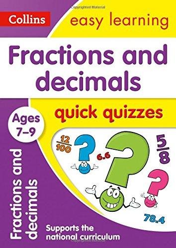 Fractions & Decimals Quick Quizzes Ages 7-9 Collins Educational Core List