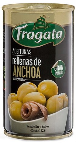 Fragata Oliwki zielone nadziewane anchoas 300 g Fragata