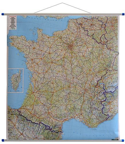 Francja mapa ścienna samochodowa 1:10 000 000 Freytag & Berndt, Freytag&Berndt