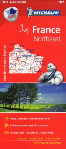 Francja Północno-Wschodnia. Mapa 1:500 000 Michelin Travel Publications
