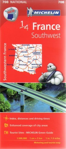 Francja Południowo-Zachodnia. Mapa 1:500 000 Michelin Travel Publications