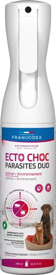 FRANCODEX Mgiełka przeciwpasożytnicza ECTO CHOC PARASITES DUO dla psów i kotów 290 ml Francodex