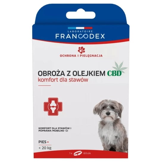 Francodex Obroża z olejkiem CBD 60 cm dla psów do 20kg Francodex