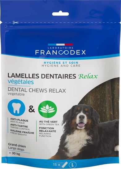 Francodex Relax Paski Przysmaki Dentystyczne Dla Psa Do Gryzienia Na Zęby 502,5G/ 15 Pasków Francodex