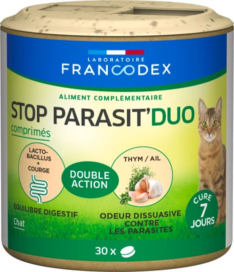*- FRANCODEX Stop Parasit'Duo - ochrona przed pasożytami dla kotów 30 tabl. Francodex