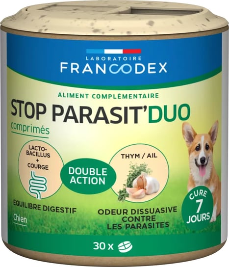 *- FRANCODEX Stop Parasit'Duo - ochrona przed pasożytami dla małych psów 30 tabl. Francodex