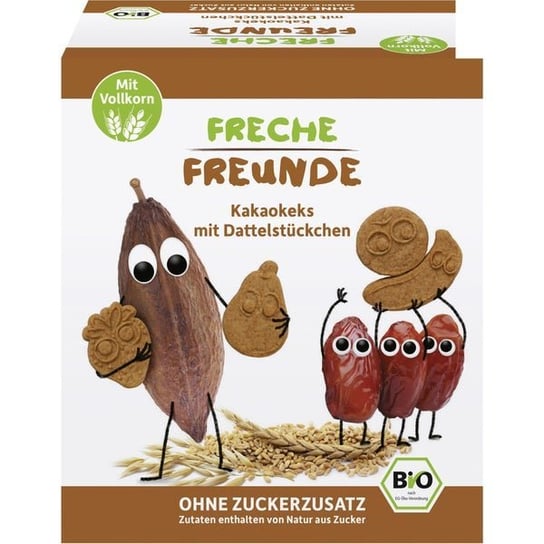 Freche Freunde, Bio, Ciasteczka owsiano-orkiszowe, Kakao i daktyle, 125 g Freche Freunde