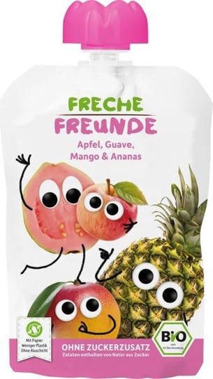 Freche Freunde, BIO, Mus, Jabłko Guawa Mango Ananas Freche Freunde