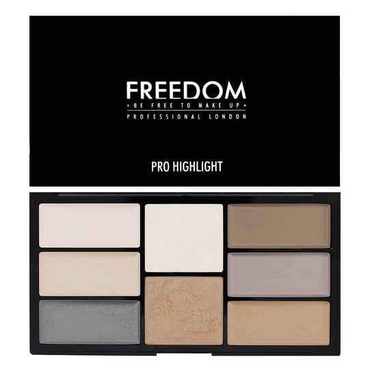 Freedom Makeup, Pro Highlight, paleta rozświetlaczy, 15 g Freedom Makeup