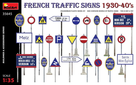 French Traffic Signs 1930-40s 1:35 MiniArt 35645 MiniArt