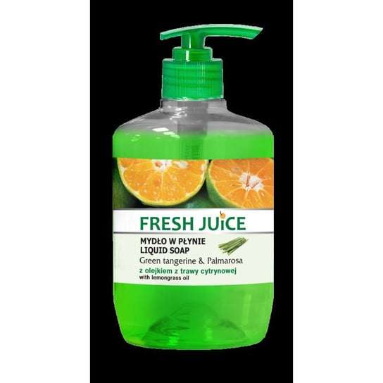 Fresh Juice, kremowe mydło w płynie Green Tangerine & Palmarosa z olejkiem z trawy cytrynowej, 460 ml Fresh Juice