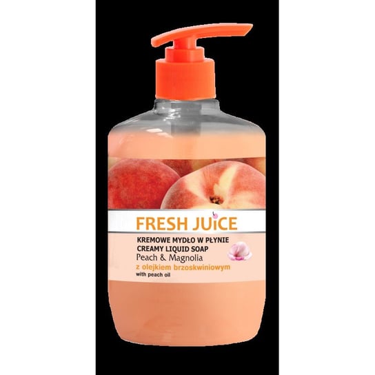 Fresh Juice, kremowe mydło w płynie Peach & Magnolia z olejkiem brzoskwiniowym, 460 ml Fresh Juice