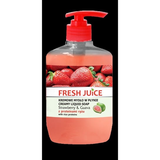 Fresh Juice, kremowe mydło w płynie Strawberry & Guava z proteinami ryżu, 460 ml Fresh Juice