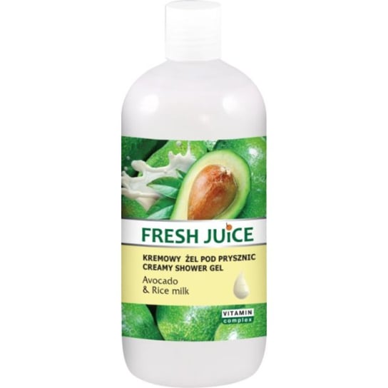 Fresh Juice, kremowy żel pod prysznic Avocado i Mleko ryżowe, 500 ml Fresh Juice