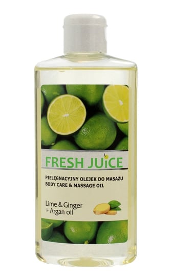 Fresh Juice, pielęgnacyjny olejek do masażu Lime & Ginger+Argan Oil, 150 ml Fresh Juice