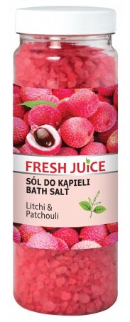 Fresh Juice, sól do kąpieli Litchi & Patchouli, 700 g Fresh Juice