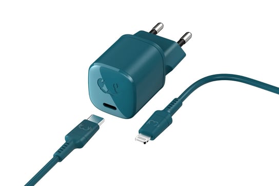 FRESH 'N REBEL ŁADOWARKA USB-C 18W + kabel lightning Petrol Blue Fresh 'n Rebel