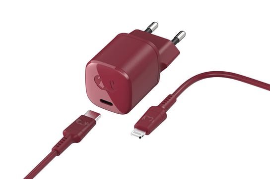 FRESH 'N REBEL ŁADOWARKA USB-C 18W + kabel lightning Ruby Red Fresh 'n Rebel
