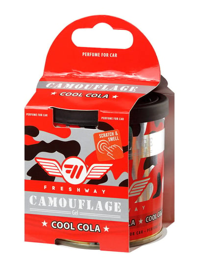 Freshway zapach samochodowy w puszcze camouflage gel - cool cola coca Inna marka