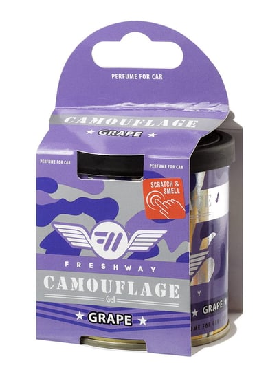 Freshway zapach samochodowy w puszcze camouflage gel - grape winogrono Inna marka