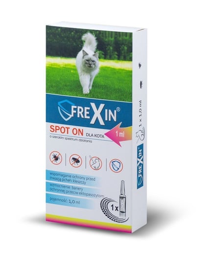 FREXIN Krople przeciw ektopasożytom dla kota 1 ml Frexin