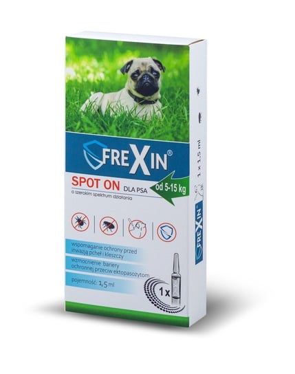 FREXIN Krople przeciw ektopasożytom dla psa 5-15 kg 1,5 ml Frexin
