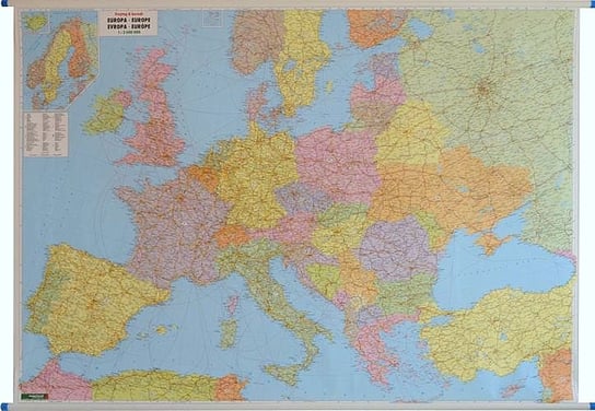 Freytag&Berndt, Europa mapa ścienna administracyjno-drogowa, 1:2 600 000 Freytag&Berndt