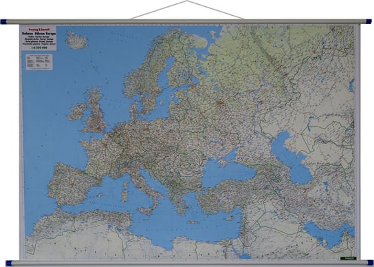 Freytag&berndt, Europa mapa ścienna Koleje - Promy, 1:5 500 000 Opracowanie zbiorowe