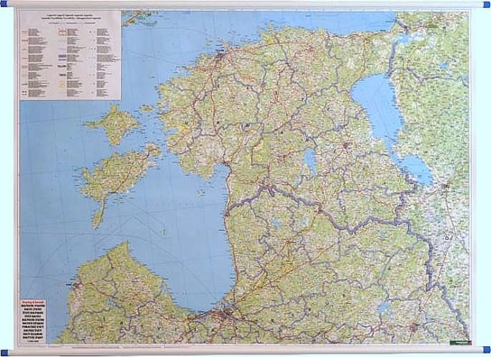 Freytag&Berndt, Kraje Bałtyckie mapa ścienna, 1:400 000 Freytag&Berndt