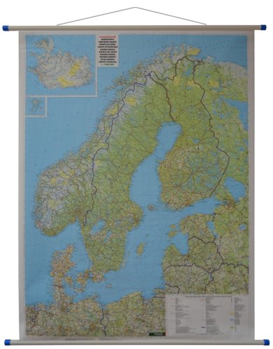 Freytag&Berndt, mapa ścienna drogowa Skandynawia, 1:2 000 000 Freytag&Berndt