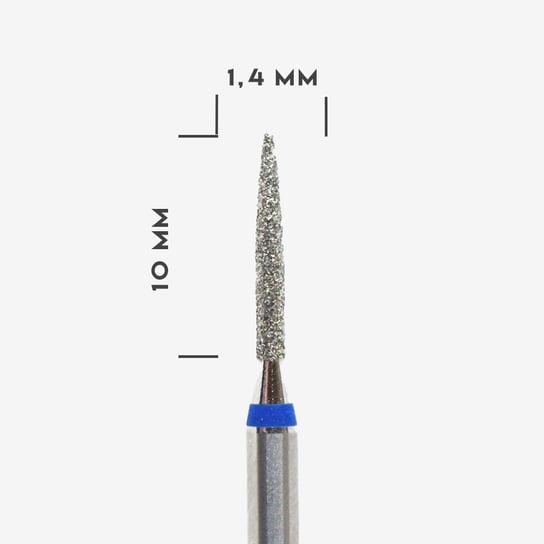 Frez diamentowy szpic niebieski Ø 1,4 mm, wys. 10 mm KMIZ