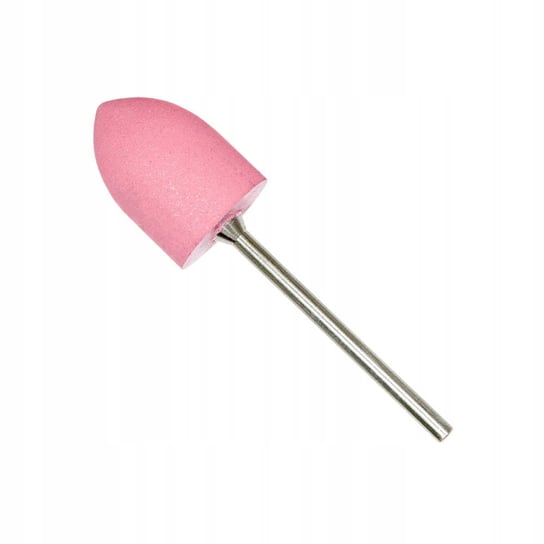 Frez gumowy różowy ball shape stożek szeroki srebrny trzpień AllePaznokcie
