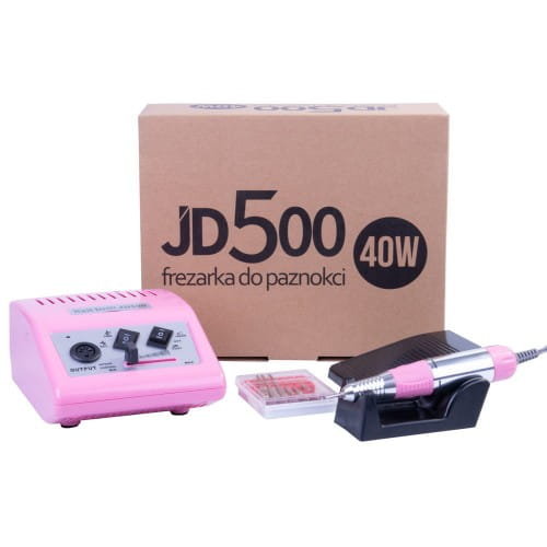 Frezarka do paznokci 40W Nail Drill JD500 - różowa/pink AllePaznokcie