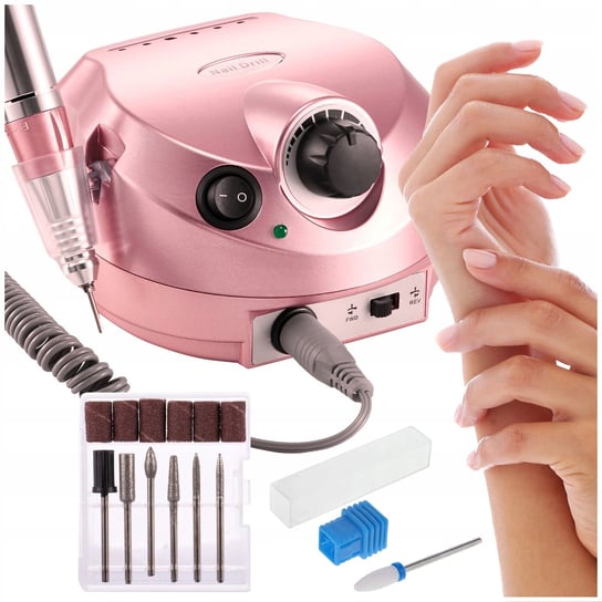 Frezarka Do Paznokci Manicure Pedicure 65w Profesjonalna Mocna Zestaw Frezy Lewer