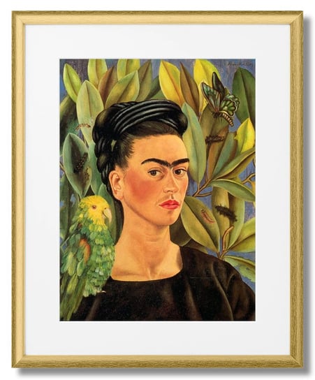 Frida Kahlo- Auto-Portret Z Papugą DEKORAMA